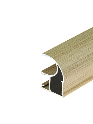 1.ПАРТНЕР Профиль-ручка Classic ассиметрия, Дуб дымчатый (5,4м) 